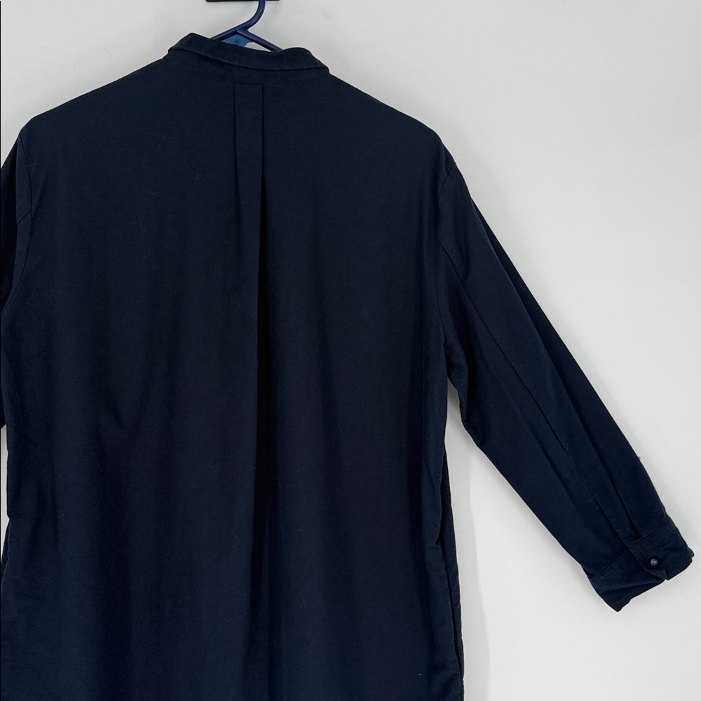Pomander Place French Navy Polly Relaxed Fit Shirt Mini Dress Size M - Picture 10 of 12